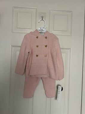 Baby Girl 6-9M Pink Knit Two-Piece Set